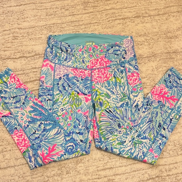 Lilly Pulitzer Pants - Lilly Pulitzer Luxletic Blue and Pink Leggings